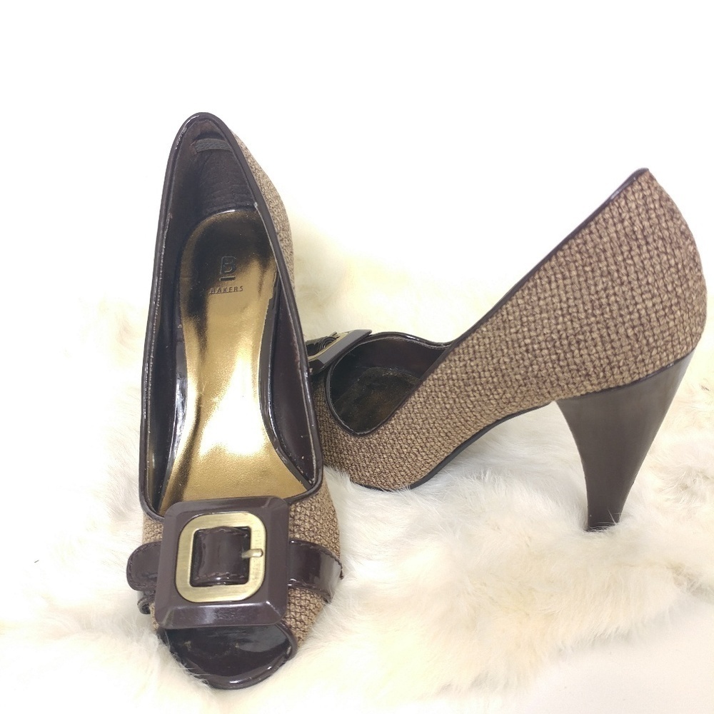 Baker's open toe Jenni high heels 7 cute open-toed